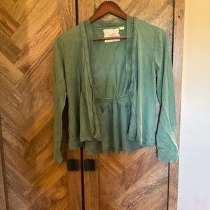 Anthropologie Women's Green Cardigan